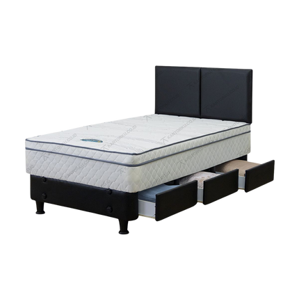 Spring Bed GUHDO Standard Plushtop Divan Drawer Laci 3