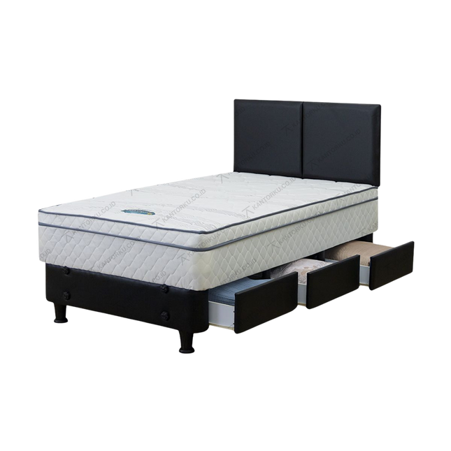 Spring Bed GUHDO Standard Plushtop Divan Drawer Laci 3