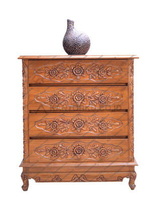 Drawer tradisional Jepara dengan desain fungsional dan nilai seni tinggi dari pengrajin lokal – kantorku