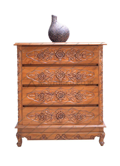 Drawer tradisional Jepara dengan desain fungsional dan nilai seni tinggi dari pengrajin lokal – kantorku