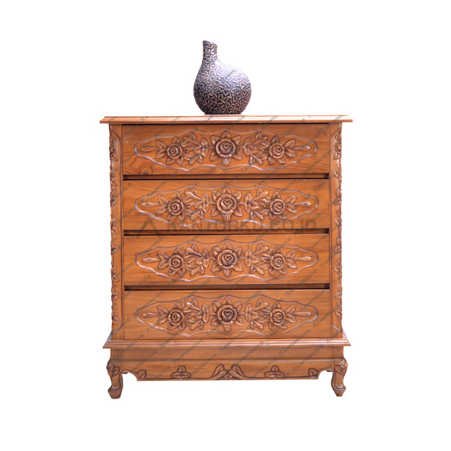 Drawer tradisional Jepara dengan desain fungsional dan nilai seni tinggi dari pengrajin lokal – kantorku