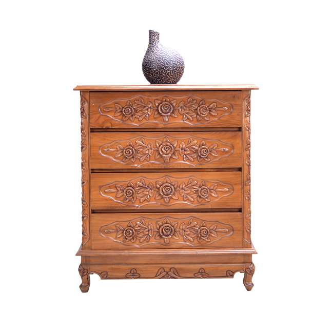 Drawer tradisional Jepara dengan desain fungsional dan nilai seni tinggi dari pengrajin lokal – kantorku