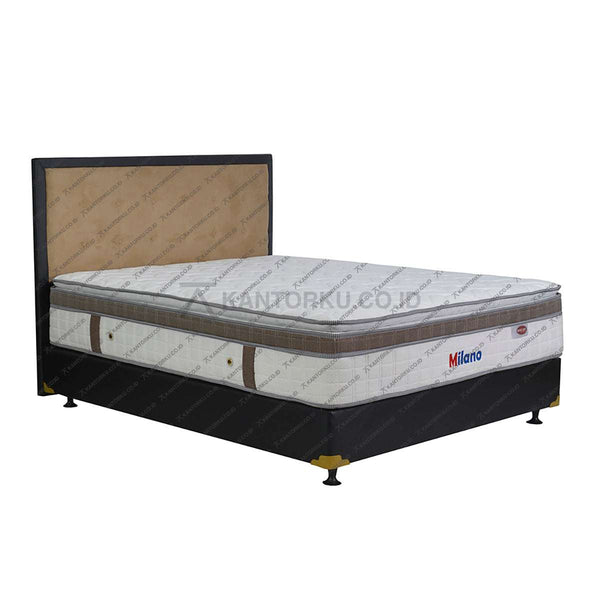 Kasur Springbed EVERSOFT Milano HB Queenstown | Fullset Oreo