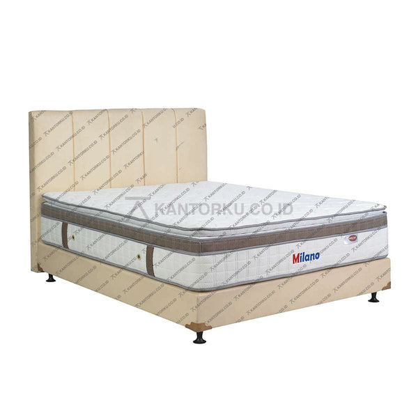 Kasur Springbed EVERSOFT Milano HB Vadia Cream | Fullset Kozo