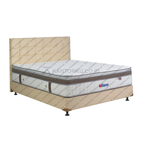 Kasur Springbed EVERSOFT Milano HB Sydney Cream | Fullset Kozo