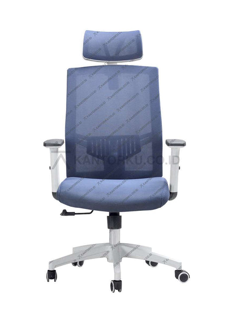 Kursi kantor Lunar Lucca dengan sandaran kepala ergonomis – KANTORKU