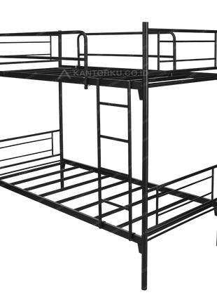 Ranjang susun D Square ORBIT metal kokoh warna hitam dari Kantorku