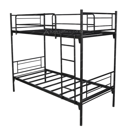 Ranjang susun D Square ORBIT metal kokoh warna hitam dari Kantorku