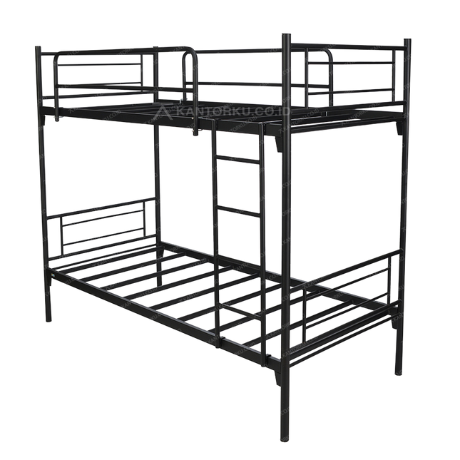 Ranjang susun D Square ORBIT metal kokoh warna hitam dari Kantorku