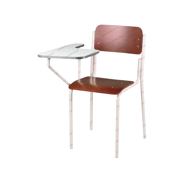 Kursi belajar Chitose klasik dengan writing pad kokoh – Kantorku