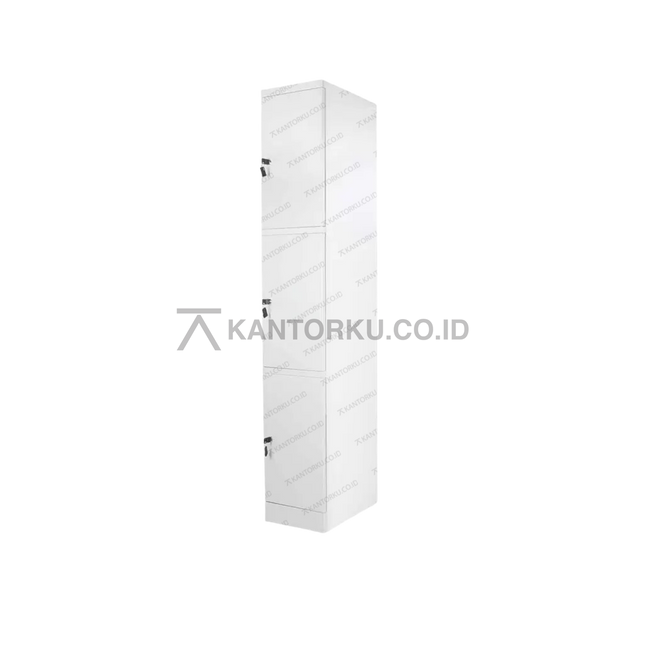 Loker besi 3 pintu Chitose Chiba LC03 dengan desain minimalis – Kantorku