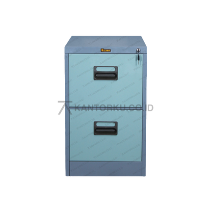 Lemari arsip Lion Metal L42 dua laci geser tersedia di Kantorku