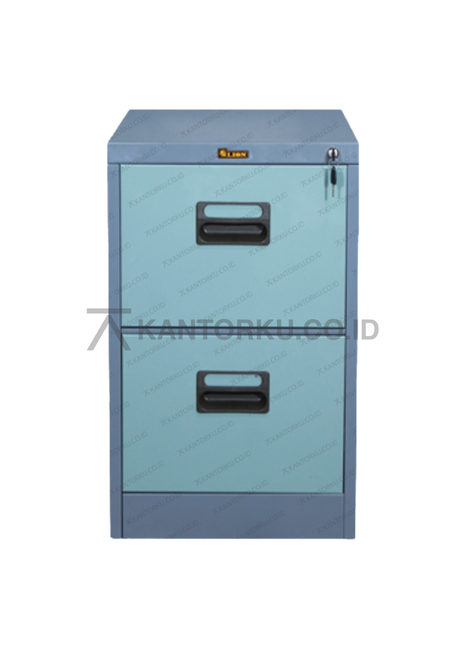 Lemari arsip Lion Metal L42 dua laci geser tersedia di Kantorku