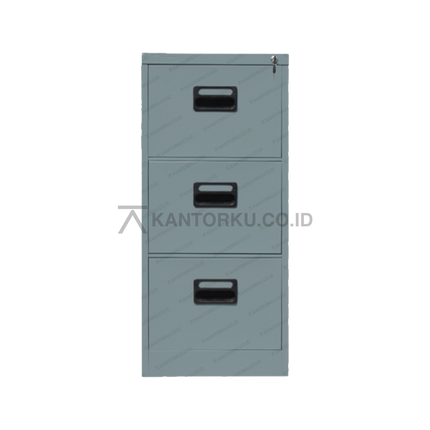 Lemari arsip Lion Metal L43E tiga laci geser tersedia di Kantorku