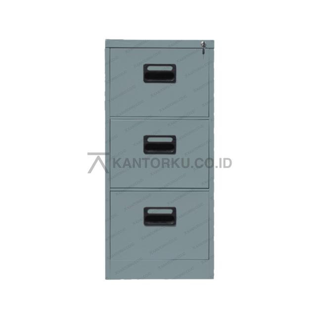 Lemari arsip Lion Metal L43E tiga laci geser tersedia di Kantorku