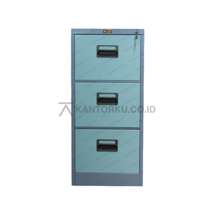 Lemari arsip Lion Metal L43 tiga laci geser tersedia di Kantorku
