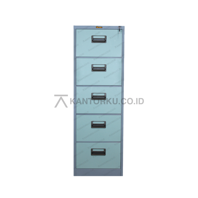 Lemari arsip Lion Metal L45 lima laci geser tersedia di Kantorku