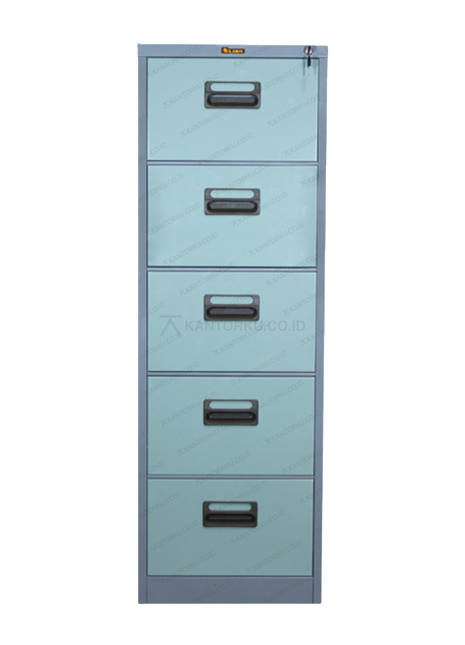 Lemari arsip Lion Metal L45 lima laci geser tersedia di Kantorku