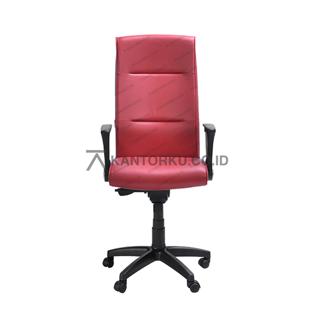 kursi kerja klasik dengan sandaran tinggi dan desain elegan — kantorku