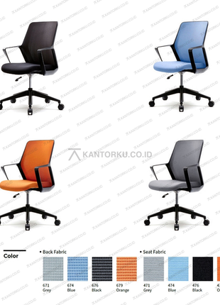 FLO Chair FIRM desain modern dan rapi untuk kantor profesional. Tersedia di Kantorku.co.id.