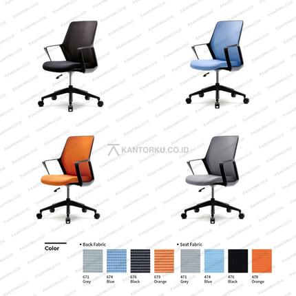 FLO Chair FIRM desain modern dan rapi untuk kantor profesional. Tersedia di Kantorku.co.id.