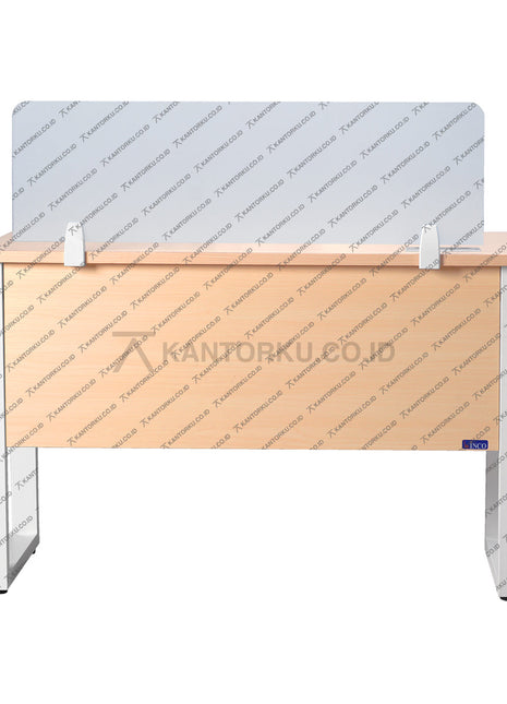 Meja Kantor Fluix WS 1P F modern dengan colokan listrik tersembunyi dan desain ergonomis – KANTORKU