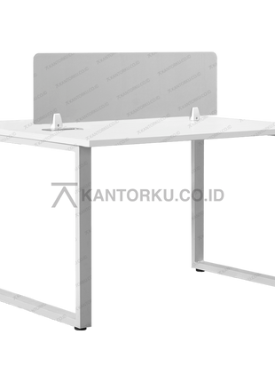 Meja kantor Fluix WS 2P F minimalis modern untuk dua orang, cocok untuk ruang kerja tim – KANTORKU