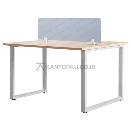 Desain rangka kaki metal persegi pada meja Fluix WS 2P F memberikan tampilan kuat dan elegan – KANTORKUDOTCODOTID