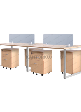 Meja Kerja Fluix WS 4 PF Rangka kaki metal kokoh dan profesional