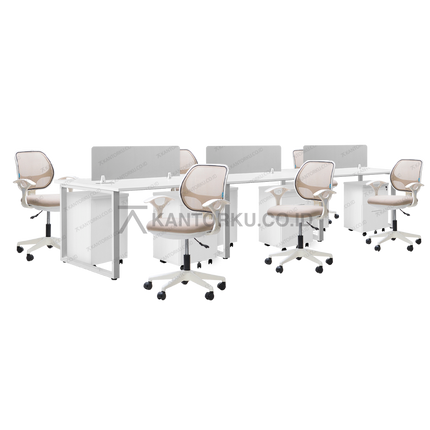 Meja kerja ergonomis lengkap dengan kursi Javico nyaman — kantorku.co.id