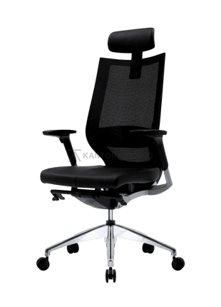 Kursi kantor modern Fortis menjaga postur duduk ergonomis. Tersedia di Kantorku.co.id