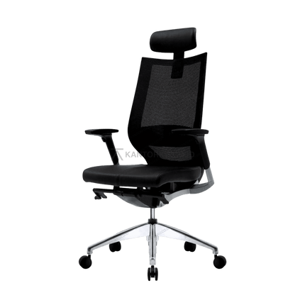 Kursi kantor modern Fortis menjaga postur duduk ergonomis. Tersedia di Kantorku.co.id