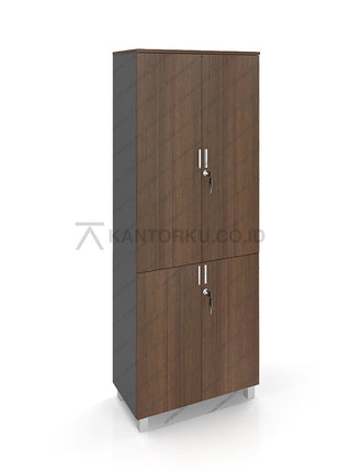 Lemari arsip HighPoint BST 5521 tinggi 4 pintu kayu finishing natural kantorku