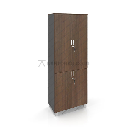 Lemari arsip HighPoint BST 5521 tinggi 4 pintu kayu finishing natural kantorku