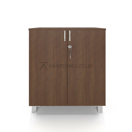 Lemari arsip rendah HighPoint BST 5551 2 pintu finishing kayu natural kantorku