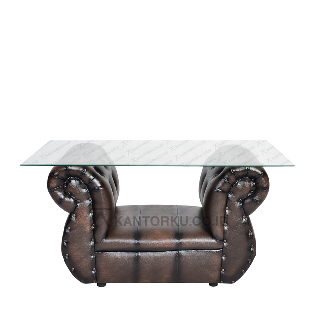 Meja Oliv CS 02 bergaya aristokrat yang memperindah ruangan keluarga.