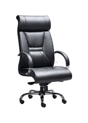 kursi kerja Ergotec GA 22 TR kulit premium dengan kaki chrome