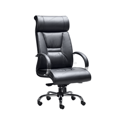 kursi kerja Ergotec GA 22 TR kulit premium dengan kaki chrome