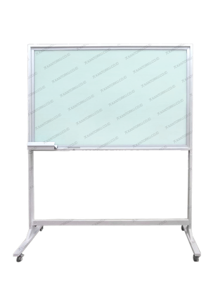 Papan tulis kaca Hanako standing Magnetik dengan roda mudah dipindahkan – kantorku.co.id