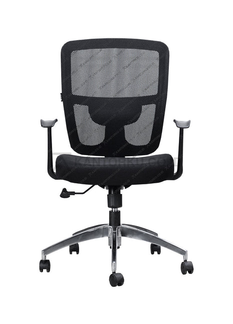 Kursi kantor Ergotec GL852Y1A elegan dengan kaki chrome mengilap dari Kantorku