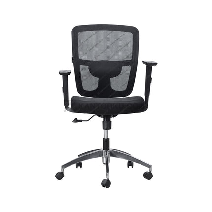 Kursi kantor Ergotec GL852Y1B elegan dengan kaki aluminium dari Kantorku