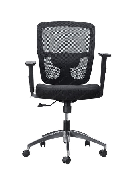 Kursi kantor Ergotec GL852Y1B elegan dengan kaki aluminium dari Kantorku