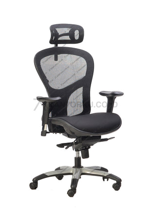 Kursi kerja Ergotec GL 908 TR dengan desain elegan yang mendukung postur tubuh ideal Kantorku.co.id
