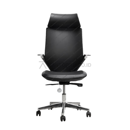 Kursi kerja Ergotec GL 919 TR ergonomis dengan sistem hidrolik modern dan lengan stainless steel Kantorku.co.id