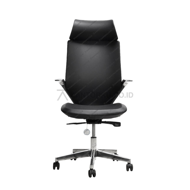 Kursi kerja Ergotec GL 919 TR ergonomis dengan sistem hidrolik modern dan lengan stainless steel Kantorku.co.id