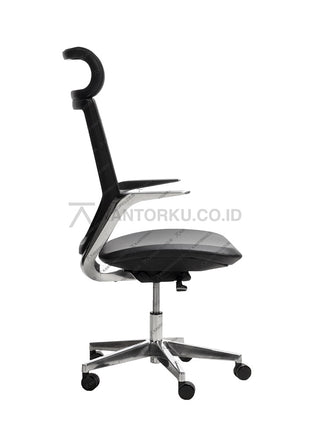 Kursi kantor Ergotec GL 919 TR elegan dengan desain ergonomis dan dukungan penuh untuk punggung Kantorku