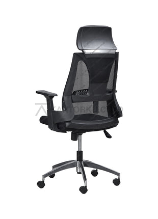 Kursi kantor Ergotec elegan dengan sandaran kepala dan sandaran lengan ergonomis Kantorku