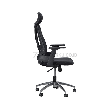 Kursi Ergotec menghadirkan kenyamanan maksimal dengan kaki aluminium kokoh Kantorkudotcodotid