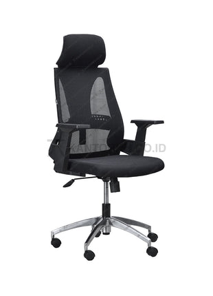 Kursi kerja Ergotec ergonomis dengan fitur hydraulic dan tilting control presisi Kantorku.co.id