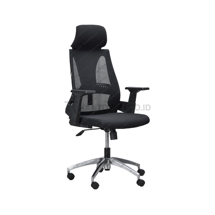 Kursi kerja Ergotec ergonomis dengan fitur hydraulic dan tilting control presisi Kantorku.co.id